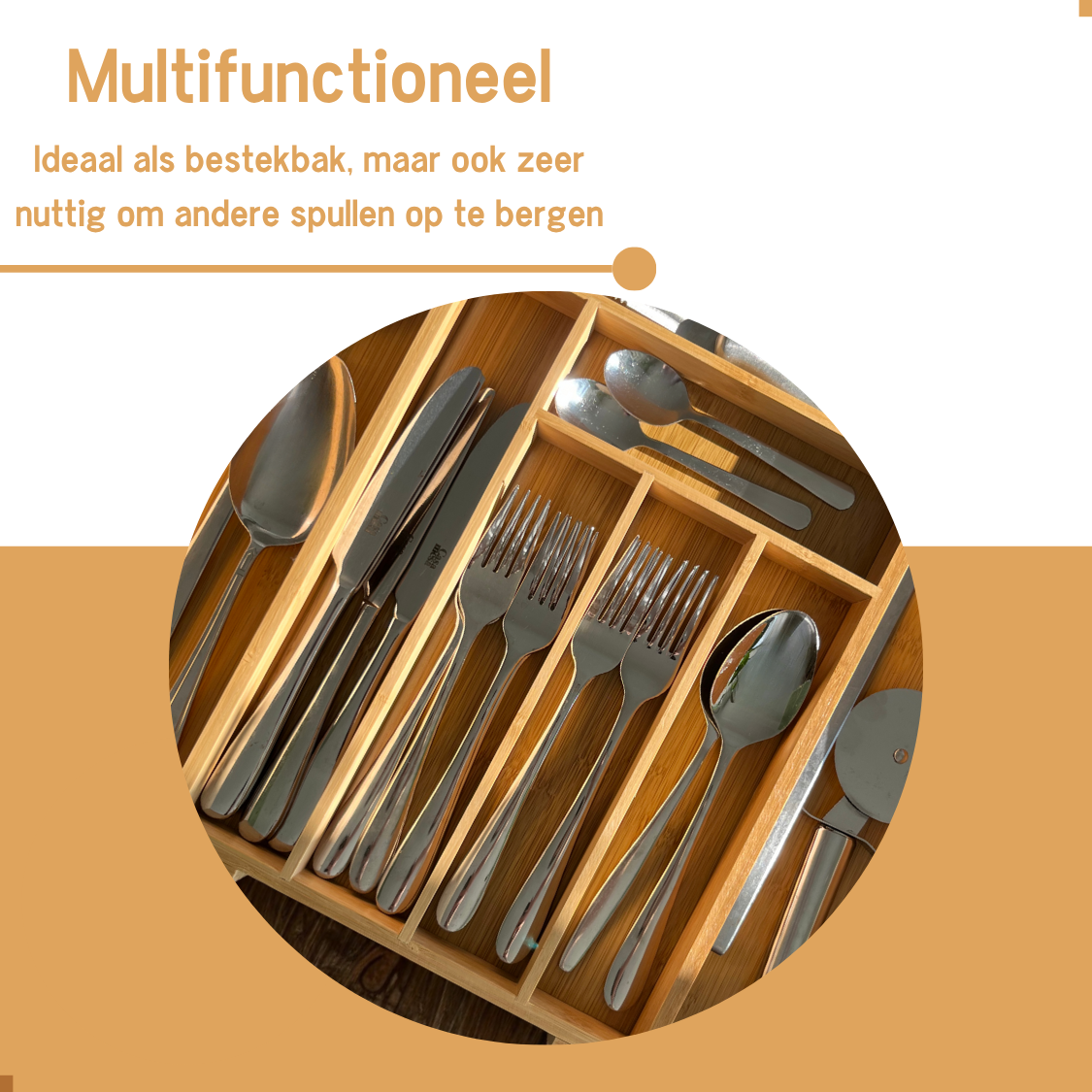 Multifunctionele Arboledia bamboe bestekbak