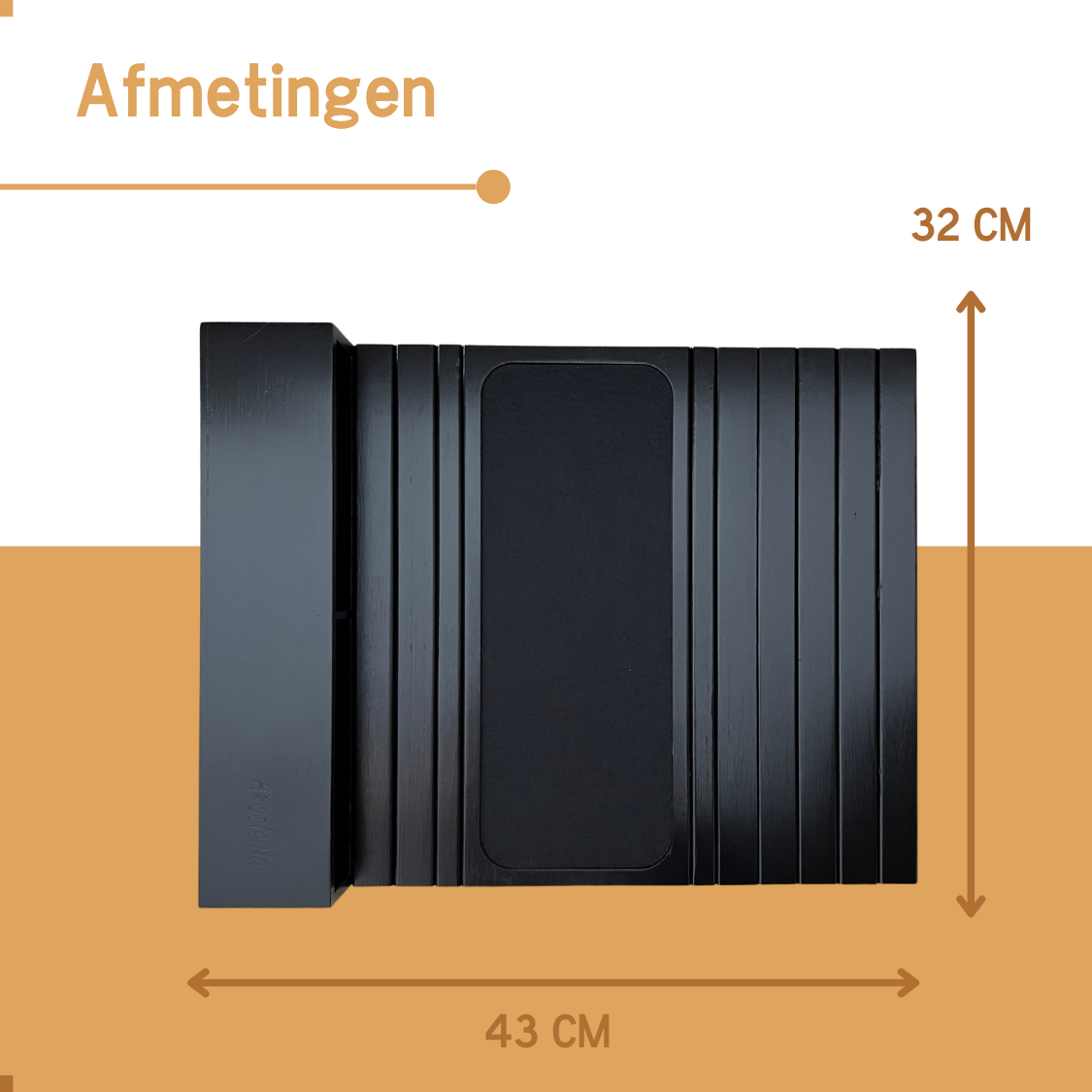 Arboledia Armleuning dienblad zwart afmetingen